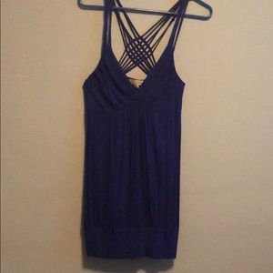 Lush cross back tunic tank